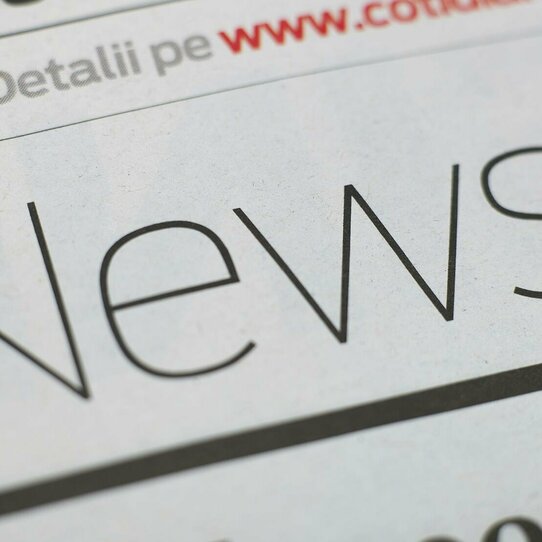 News-Schriftzug News-Schriftzug als Hinweis auf folgende Nachrichten