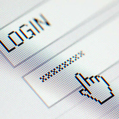 Login-Prozess Illustration eines Login-Prozesses mit Passwort-Eingabe.