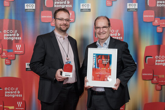 KAMP erhält den eco://award 2018 KAMP erhält den eco://award 2018 in der Kategorie Hosting.