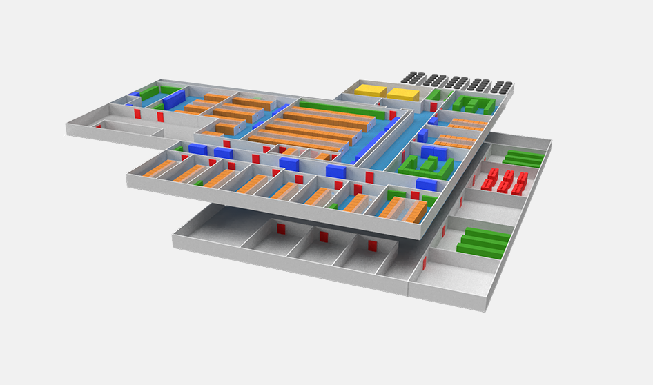 Colocation Bereiche in einem 3D Rendering