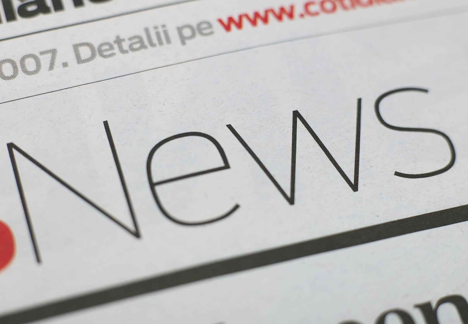 News-Schriftzug News-Schriftzug als Hinweis auf folgende Nachrichten